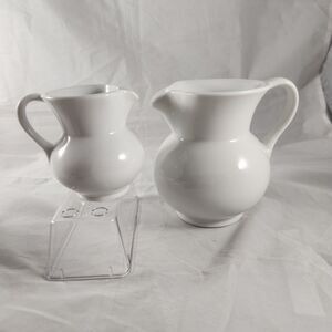 BIA Cordon Bleu Ceramic Milk / Gravy / Serving Pitcher 32 oz & Creamer 8 oz
